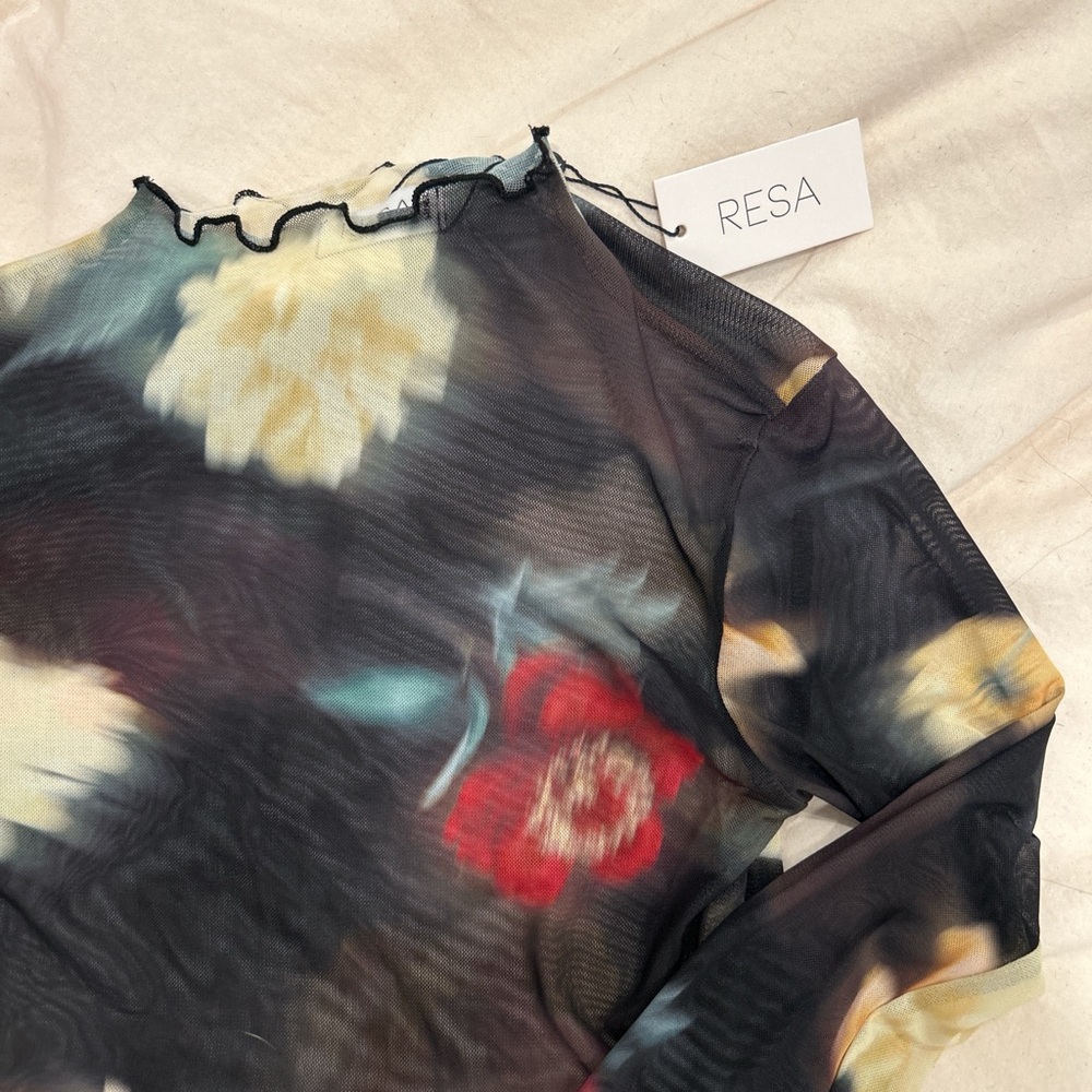 Resa long sleeve mesh top